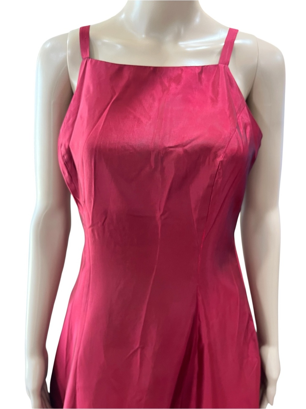 Vintage 90s Roberta wine red Formal Evening Dress Prom Cocktail Gown 9/10 - Picture 7 of 12